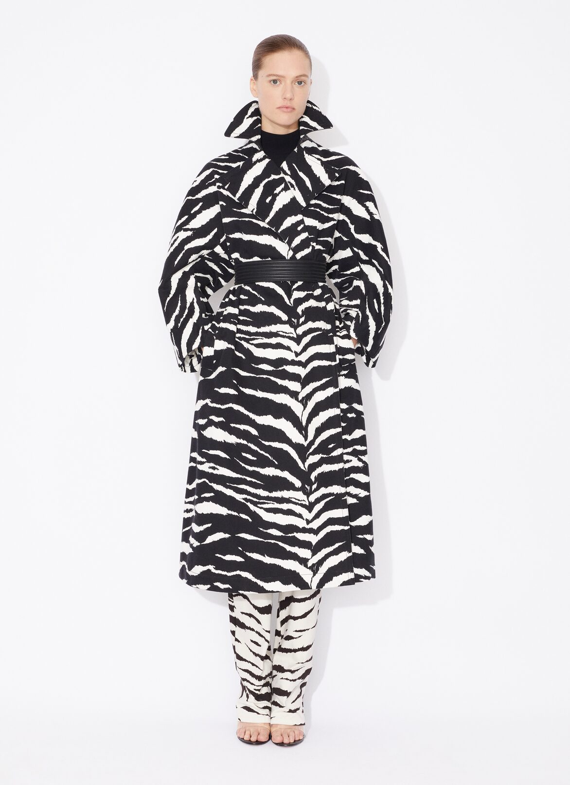 ANIMAL DENIM TRENCH ALAÏA BLACK ANIMAL DENIM TRENCH